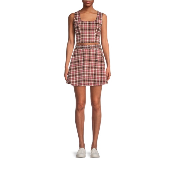 Brand New w/tag Madden NYC Women's Tank Top With Chain Belt Skirt Set size M 7-9 - Picture 1 of 11